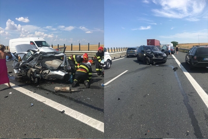 Accident pe autostradă